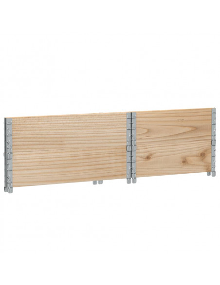 Paretali per Pallet 2 pz 80x60 cm in Legno Massello di Pino