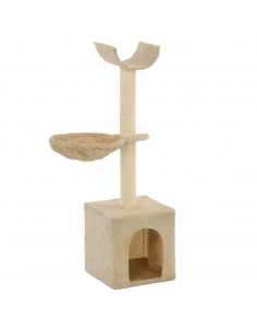 Albero per Gatti con Tiragraffi in Sisal 105 cm Beige 2