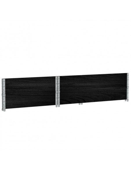 Paretali per Pallet 2 pz Neri 120x80cm Legno Massello di Pino