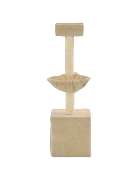 Albero per Gatti con Tiragraffi in Sisal 105 cm Beige