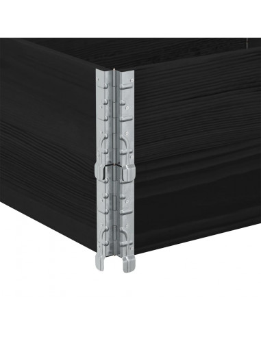 Paretali per Pallet 2 pz Neri 150x50cm Legno Massello di Pino