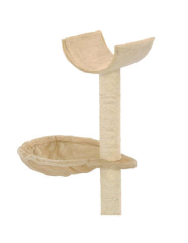 Albero per Gatti con Tiragraffi in Sisal 105 cm Beige