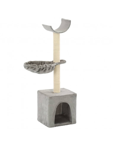 Albero per Gatti con Tiragraffi in Sisal 105 cm Grigio