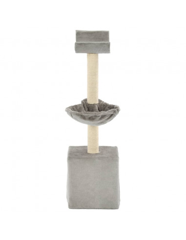 Albero per Gatti con Tiragraffi in Sisal 105 cm Grigio