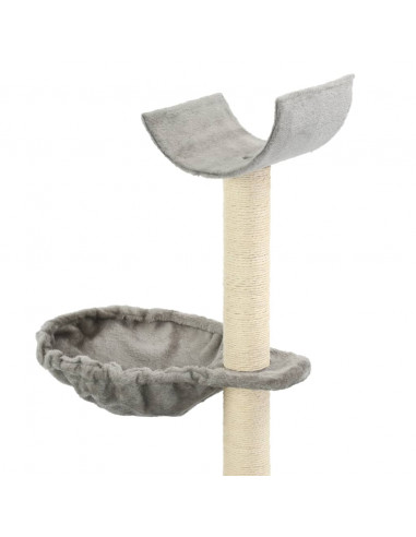Albero per Gatti con Tiragraffi in Sisal 105 cm Grigio