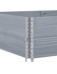 Paretali per Pallet 2pz Grigi 150x100cm Legno Massello di Pino