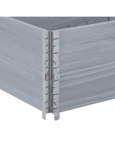 Paretali per Pallet 2pz Grigi 150x50cm Legno Massello di Pino