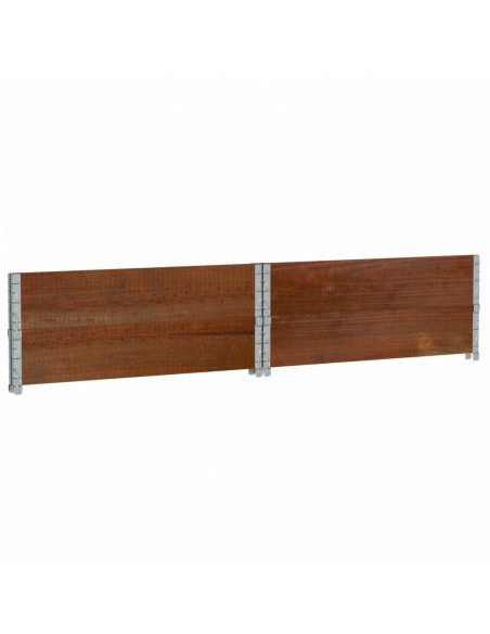 Paretali per Pallet 2pz Marroni 100x100cm Legno Massello Pino