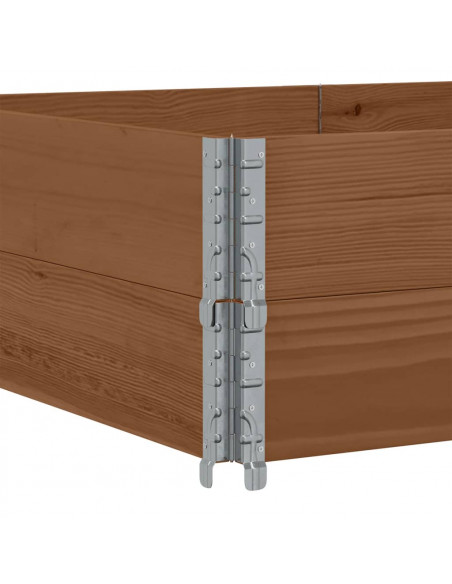 Paretali per Pallet 2pz Marroni 150x100cm Legno Massello Pino