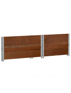 Paretali per Pallet 2pz Marroni 80x60cm Legno Massello di Pino