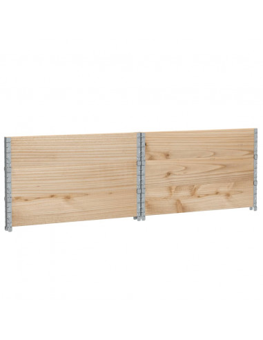 Paretali per Pallet 3 pz 100x100 cm in Legno Massello di Pino