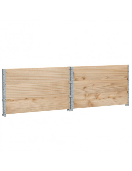 Paretali per Pallet 3 pz 100x100 cm in Legno Massello di Pino