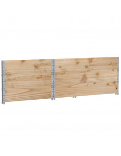 Paretali per Pallet 3 pz 120x80 cm in Legno Massello di Pino