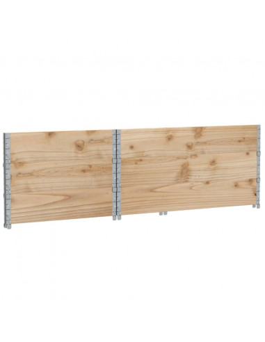 Paretali per Pallet 3 pz 120x80 cm in Legno Massello di Pino