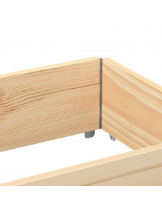 Paretali per Pallet 3 pz 150x50 cm in Legno Massello di Pino