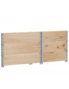 Paretali per Pallet 3 pz 80x60 cm in Legno Massello di Pino
