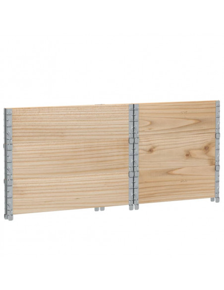 Paretali per Pallet 3 pz 80x60 cm in Legno Massello di Pino