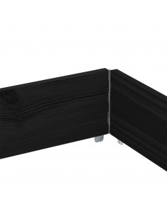 Paretali per Pallet 3 pz Neri 150x100cm Legno Massello di Pino