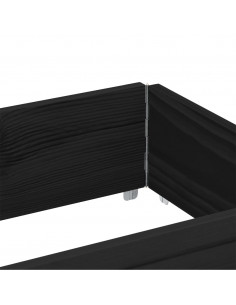 Paretali per Pallet 3 pz Neri 150x50cm Legno Massello di Pino