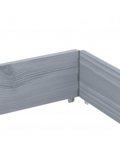 Paretali per Pallet 3pz Grigi 150x100cm Legno Massello di Pino