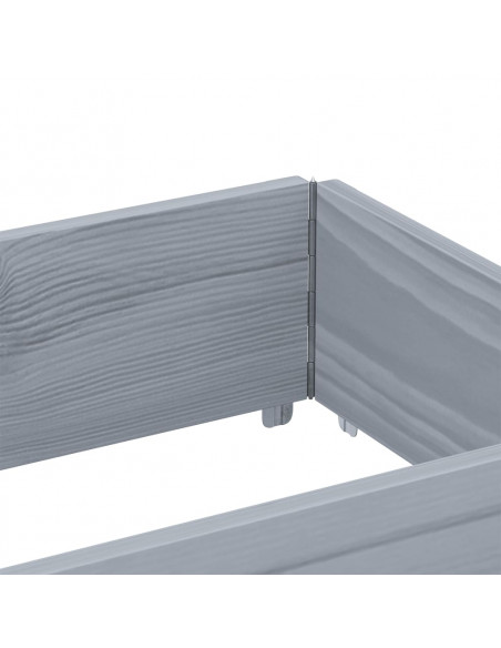 Paretali per Pallet 3pz Grigi 150x50cm Legno Massello di Pino
