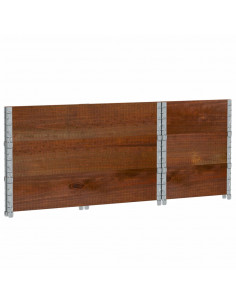 Paretali per Pallet 3pz Marroni 100x50cm Legno Massello di Pino