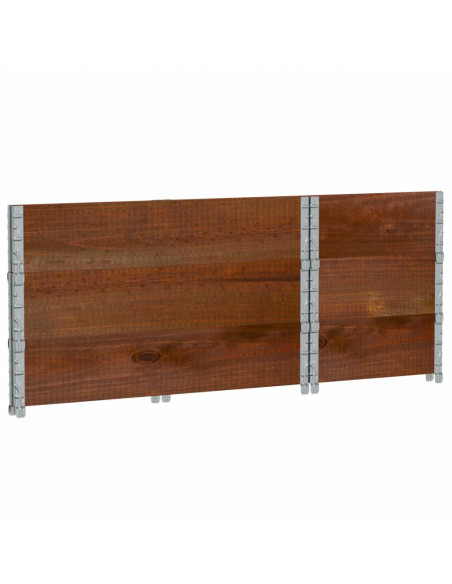 Paretali per Pallet 3pz Marroni 100x50cm Legno Massello di Pino