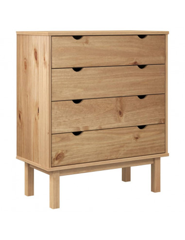 Cassettiera OTTA 76,5x39,5x90 cm in Legno Massello di Pino