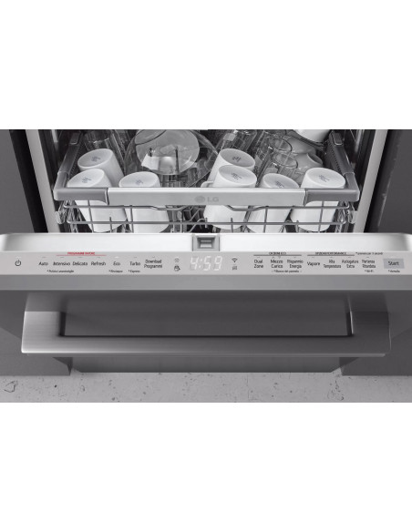 LG QuadWash DB475TXS Lavastoviglie a scomparsa totale Classe A 14 coperti Vapore Wi-Fi