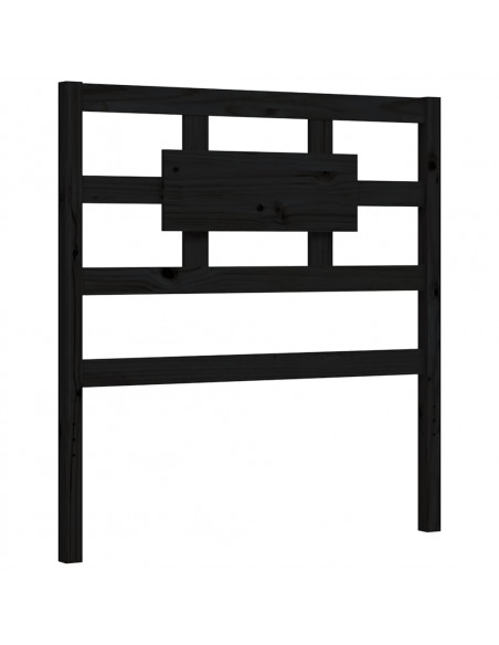 Giroletto con Testiera Nero Small Single in Legno Massello