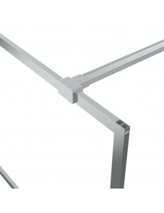Parete Doccia Walk in Argento 100x195 cm Vetro Trasparente ESG