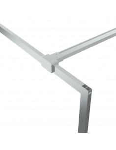Parete Doccia Walk in Argento 115x195 cm Vetro Trasparente ESG