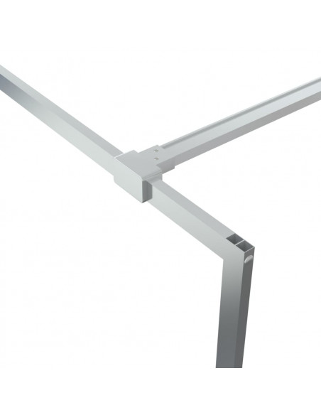 Parete Doccia Walk in Argento 140x195 cm Vetro Trasparente ESG