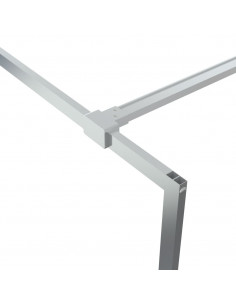 Parete Doccia Walk in Argento 80x195 cm Vetro Trasparente ESG