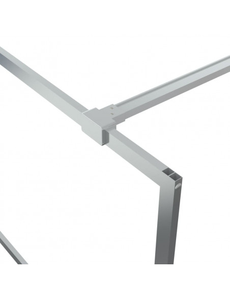 Parete Doccia Walk in Argento 80x195 cm Vetro Trasparente ESG