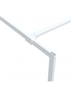 Parete Doccia Walk in Bianca 100x195 cm Vetro Trasparente ESG