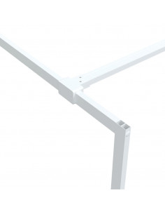 Parete Doccia Walk in Bianca 115x195 cm Vetro Trasparente ESG