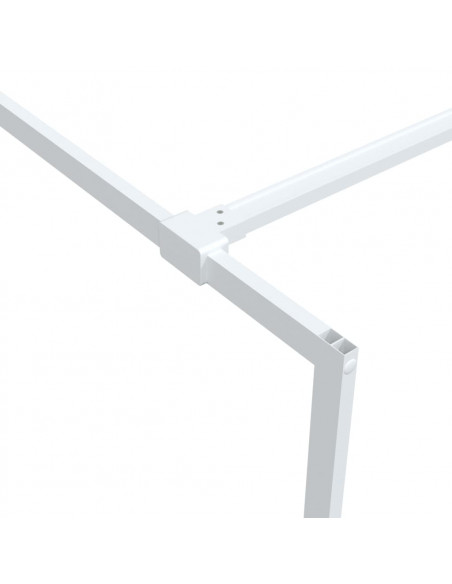 Parete Doccia Walk in Bianca 140x195 cm Vetro Trasparente ESG