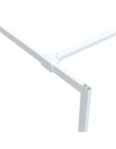 Parete Doccia Walk in Bianca 140x195 cm Vetro Trasparente ESG