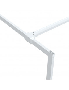 Parete Doccia Walk in Bianca 80x195 cm Vetro Trasparente ESG