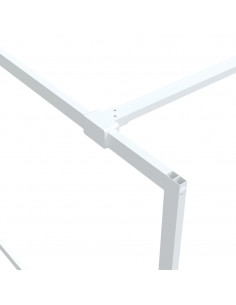 Parete Doccia Walk in Bianca 90x195 cm Vetro Trasparente ESG