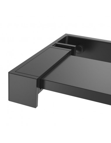 Parete Doccia Walk in Mensola Nera 80x195cm Vetro ESG Alluminio