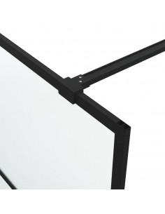 Parete Doccia Walk in Nera 100x195 cm Vetro Smerigliato ESG