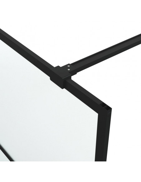 Parete Doccia Walk in Nera 100x195 cm Vetro Smerigliato ESG