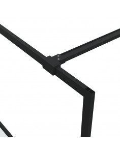 Parete Doccia Walk in Nera 140x195cm Vetro Semi Smerigliato ESG