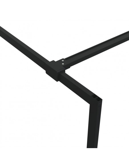 Parete Doccia Walk in Nera 80x195 cm in Vetro Trasparente ESG