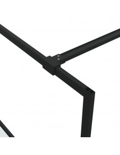 Parete Doccia Walk in Nera 80x195 cm Vetro Semi Smerigliato ESG