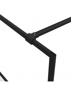 Parete Doccia Walk in Nera 90x195 cm Vetro Semi Smerigliato ESG