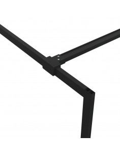 Parete Doccia Walk in Nero 115x195 cm Vetro Trasparente ESG