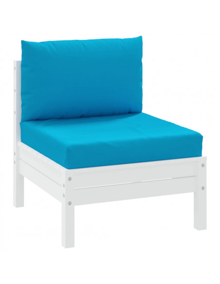 Cuscini per Pallet 2 pz Azzurro in Tessuto Oxford